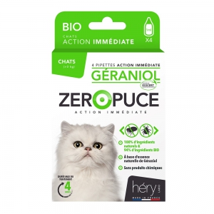 Organic Geraniol Pest Control Pipettes for Cats x12