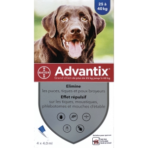Antiparasitics pipets - dog between 25 and 40 kg - Advantix