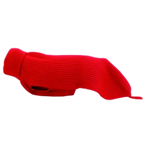 Red acrylic sweater for dog - 56 cm