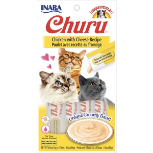 Purée CHURU au Poulet pour Chat  - Saveur Poulet et Fromage x12