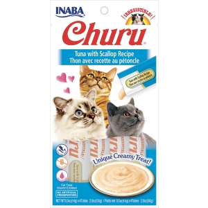 Purée Churu au thon pour Chat - Saveur thon et pétoncle x12