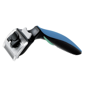 Rateau pour sous-poils et poil de mue avec tête pivotante et auto-nettoyante - Petit modèle - largeur de lame 4,5cm