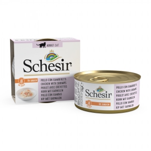 Schésir 14x70g Poulet crevettes  Chat en sauce