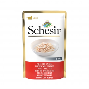 Schesir 20x85g Chicken Sea Bass SACHET Cat in jelly