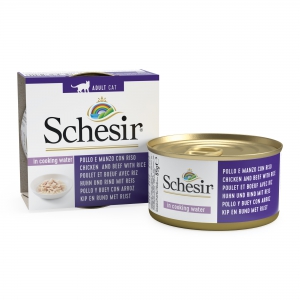 Schésir 14x85g Chicken and beef rice Cat natural with rice