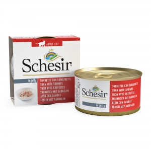 Schésir 14x85g Thon crevettes  Chat en gelée