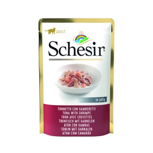 Schésir 20x85g Thon crevettes SACHET Chat en gelée