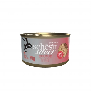 Schesir Silver - 70g - Mousse & Filets - Filets De Poulet & Foie De Canard x12