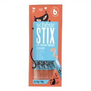 Schésir Stix - 6x15g - Creamy Mousse For Cats - Salmon & Mackerel x12