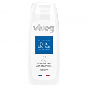 Shampooing professionnel pour chien - Poils blancs - Eclat naturel du poil - Vivog