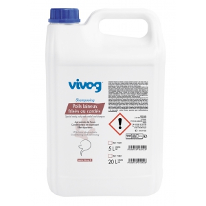 Dog professionnal shampoo - Wooly, curly corded coat - Volumizing - Vivog - 5 liters