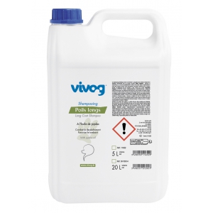 Dog professionnal shampoo - Long coat - Antistatic - Vivog - 5 liters