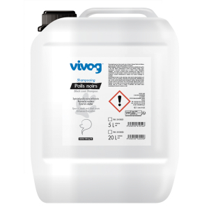 Dog professionnal shampoo - Black and dark coat - Enhances the color - Vivog - 20 liters