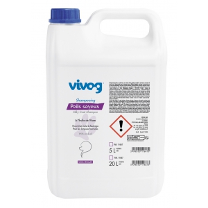 Dog professionnal shampoo - Silky coat - Long furs - Vivog - 5 liters