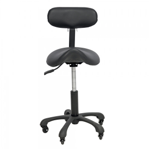 Chair with comfortable backrest and seat for groomers.