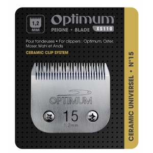 Clipper blade - Optimum universal Ceramic - Clip system - Nr 15 - 1.2mm