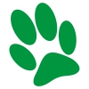 Sticker paw - fluorescent green - 15 cm