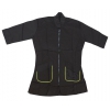 Blouse de toilettage - veste cintrée avec poches Noir/jaune - collection BOMBAY - Taille L - Tour de poitrine 118cm - Longueur 81cm