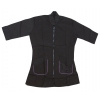 Blouse de toilettage - veste cintrée avec poches Noir / Violet - collection BOMBAY - Taille L - Tour de poitrine 118cm - Longueur 81cm