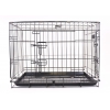 Cage de transport pliante pour chien - en métal - Vivog - 2 portes - longueur 78cm - largeur 49cm - hauteur 56,5cm
