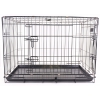 Metal folding transport cage for dog - Vivog - 2 doors - lenght 93cm - width 57,5cm - height 65cm