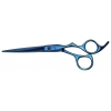Grooming straight scissors XP392 - semi-professional - Optimum Blue Ray - 17 cm