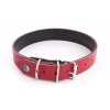 Collier Allure en cuir Rouge/Noir - L.35 x l.1,8 x 24-32 cm