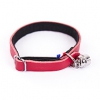 Collier cuir Feutrine Chat - rouge