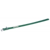 Collier d'identification en cuir vert pour chien - coupé franc - larg 10mm Long 30cm