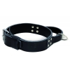 Black leather dog collar intervention - Black & Metal - W50mm L65cm