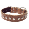 Leather dog brown collar - Martin Sellier - 60 x 3.5 cm