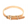 Natural leather dog collar - classic colored leather - W 12mm L 33cm