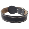 Leather dog black collar - Martin Sellier - 50 x 3.5 cm