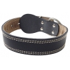 Collier en cuir noir pour chien - 60 x 3.5 cm