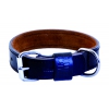 Black Leather dog collar - Black & Tan - W25mm L45cm
