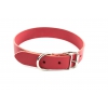 Red leather dog collar - classic colored leather - W 12mm L 33cm