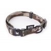 Collier laisse et harnais pour chien de la collection camouflage marron - Collier : Longeur 45 à 65cm - largeur 2,5cm