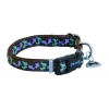 Collier nylon pour chien - Bayadère motif chien - larg 16mm Long 35 à 45cm