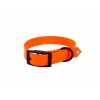 Collier orange plat réléchissant chasse pour chien