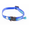 Collar for cat - Fish & Star - blue