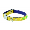 Dog collar - yellow color leather - 25 à 34 cm x 1,5 cm
