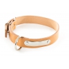 Coupé franc natural leather Dog Collar - W22mm L47cm
