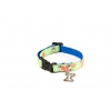 Dog collar - Floralies green - S - W15mm L25 to 40cm