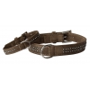 Rhinestrones fancy dog collar chocolate - Vivog - Lenght 45cm - width 20mm
