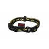 Black yellow dog Collar - original paw - W25mm L45 to 65cm