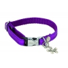 Dog collar - nylon Disco purple - 1 x 17 à 27 cm