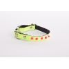 Dog fluo color collar - nylon yellow & pink - XS - 1 x 17 à 27 cm