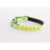 Dog fluo color collar - nylon green & yellow - XS - 1 x 17 à 27 cm