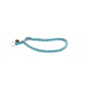 Dog demi-choke collar - blue nylon reflectite - 1,3 x 65 cm 
