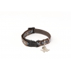 Dog collar - brown Salamander - S - W15mm L25 to 40cm